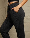 Double Take Leopard Print Joggers with Pockets