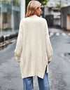 Long Sleeve Waffle-Knit Cardigan