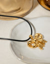 18K Gold-Plated Bow Pendant Necklace