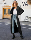 Full Size Collared Open Front Duster Cardigan