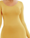 Round Neck Long Sleeve Maxi Wrap Dress