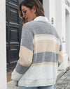 Color Block Button Down Cardigan