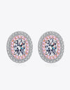 Platinum-Plated Moissanite Stud Earrings