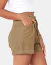 Full Size High Waist Shorts with Pockets