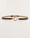 Toggle Buckle Skinny PU Belt