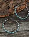 Artificial Turquoise C-Hoop Earrings