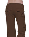 Mid Waist Pants with Pockets
