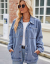 Button Up Denim Jacket with Pockets