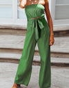 Tied Cutout Tube Wide Leg Jumpsuit